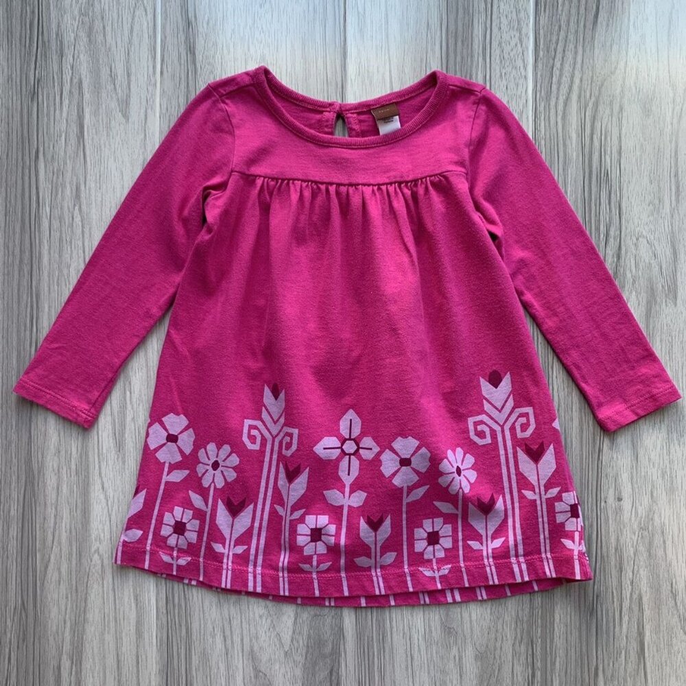 Tea Collection Printed Floral Ruffle Dress - Picture 2 of 7